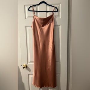 UTNISAN Women’s Blush Cowl Neck Spaghetti Strap Satin Slip